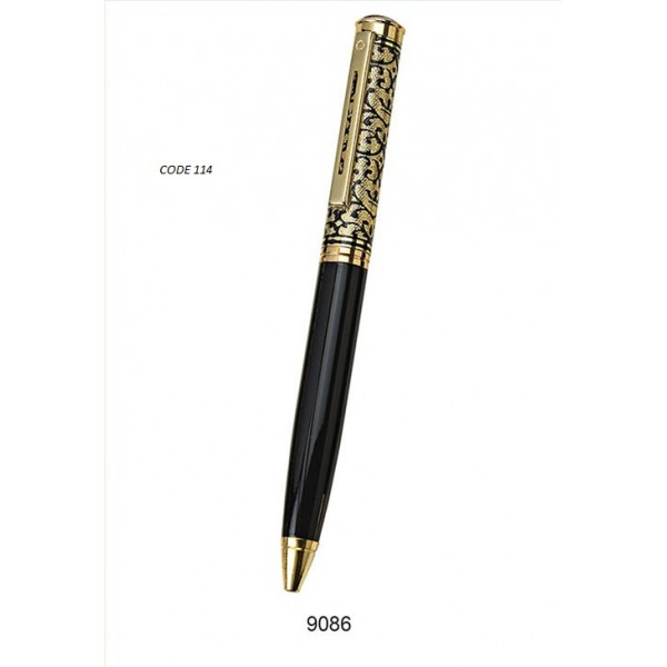 Sp Metal ball pen with colour black (grip golden)